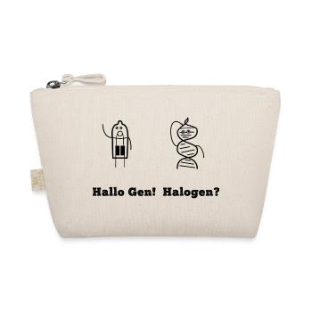 Wortwitz DNA Halogen Gen Hallo Elektrik Bio - Bio-Täschchen - Natur - Vorne