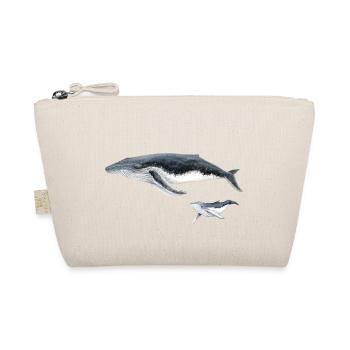 Humpback whale with baby megaptera whale - Organic Pouch - nature - Front