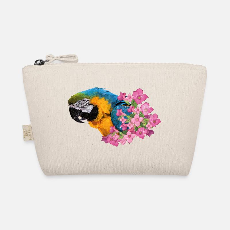 Blauer und gelber Ara Bio-Täschchen