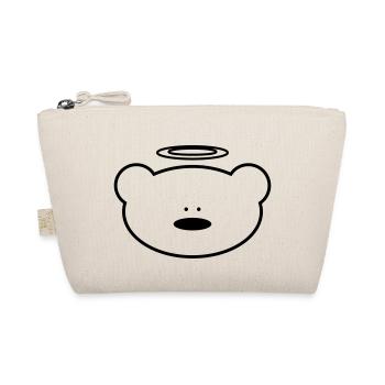 Lustiger Teddybär mit Heiligenschein - Bio-Täschchen - Natur - Vorne