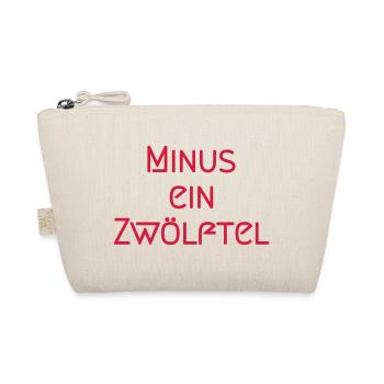 Minus ein Zwölftel in Buchstaben - Bio-Täschchen - Natur - Vorne