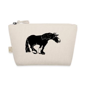 witziger Tinker schwarz, Irish Cob - Bio-Täschchen - Natur - Vorne