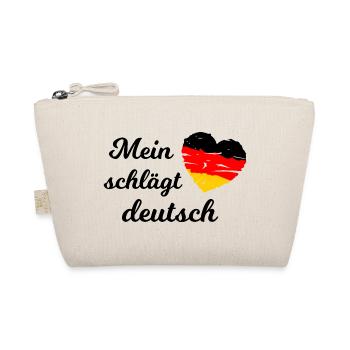 Mein Herz schlägt Deutsch - Bio-Täschchen - Natur - Vorne