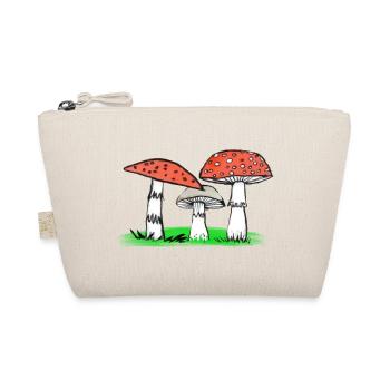 Mushroom Trio Forest Illustration Mushrooms - Organic Pouch - nature - Front