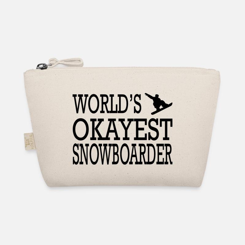 Snowboard Snowboarder - Organic Pouch - nature