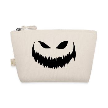 Halloween - Pumpkin Face - Organic Pouch - nature - Front