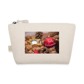 Dekoration Frohe Weihnachten - Bio-Täschchen - Natur - Vorne