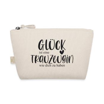 Trauzeugin Glück Danke Hochzeit Team Bride - Bio-Täschchen - Natur - Vorne