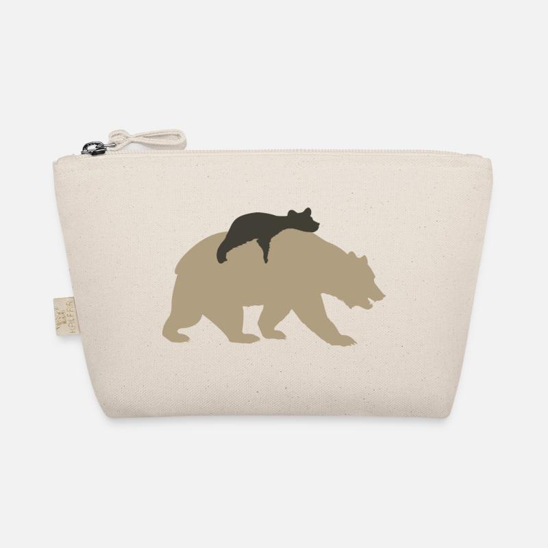 Bear with young Organic Pouch