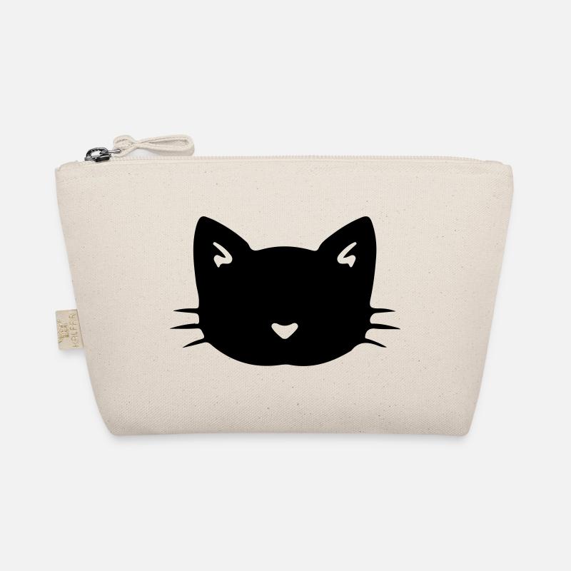 Katze Katzengesicht Katzenkopf Kätzchen Kater - Bio-Täschchen - Natur