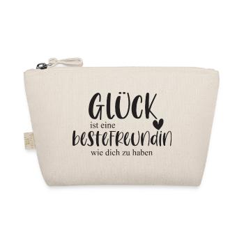 beste Freundin Freundschaft Geschenk Glück - Bio-Täschchen - Natur - Vorne