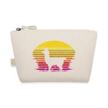 Lama Vintage Retro - Bio-Täschchen - Natur - Vorne