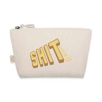 Shit happens Spaß Spruch - Bio-Täschchen - Natur - Vorne