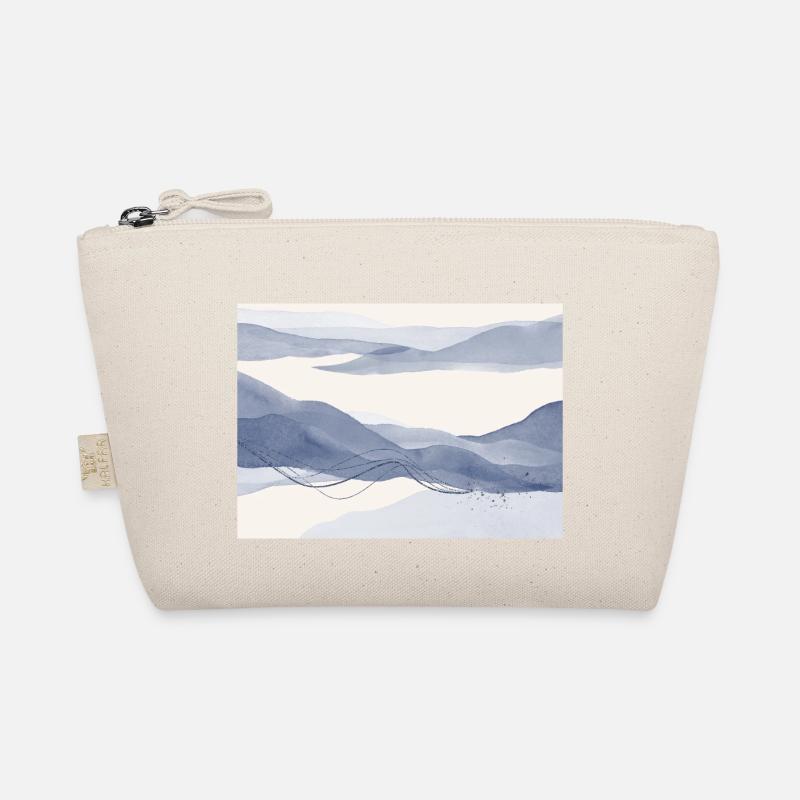 Blaue abstrakte Landschaft - Bio-Täschchen - Natur