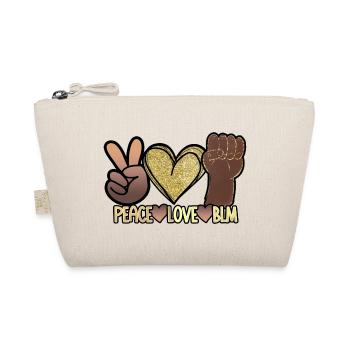 Peace Love BLM Black Lives Matter African Pride - Organic Pouch - nature - Front