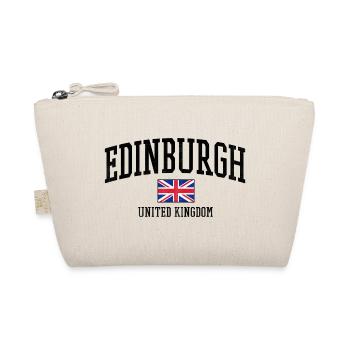Edinburgh Flaggen-Shirt – Schottland Stadtmotiv - Bio-Täschchen - Natur - Vorne