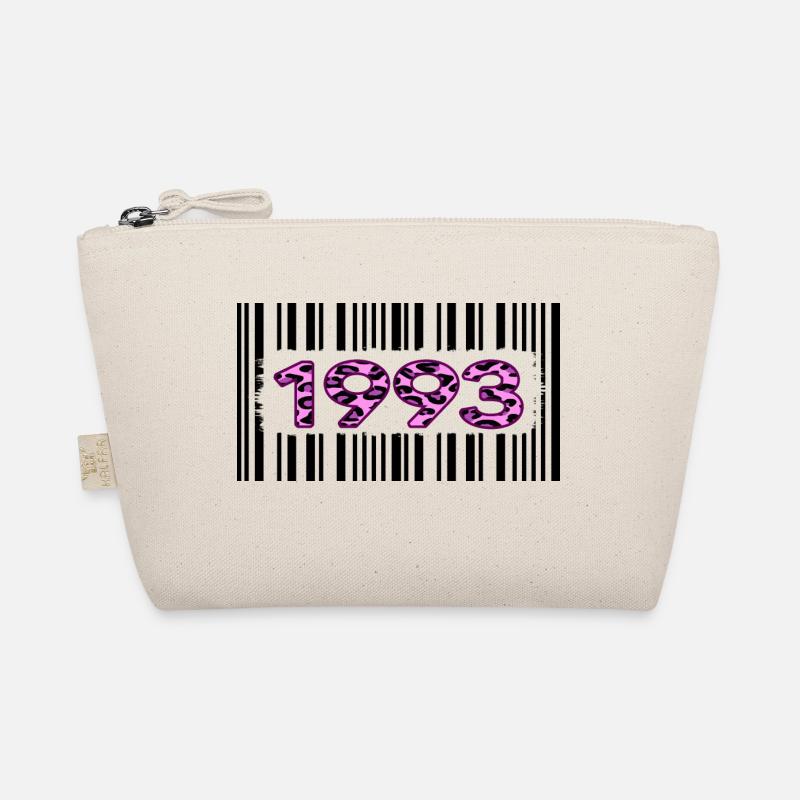 1993 birthday barcode pink leopard retro party Organic Pouch