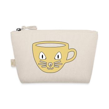 Tasse mit Katzengesicht Kaffeetasse Teetasse Katze - Bio-Täschchen - Natur - Vorne