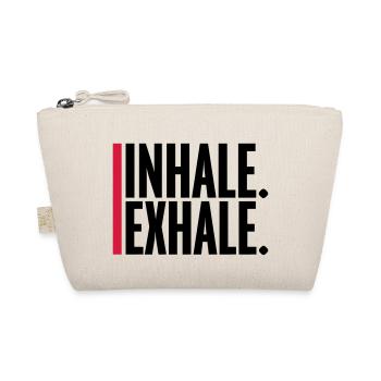 inhale exhale yoga Zitat - Bio-Täschchen - Natur - Vorne