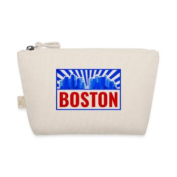 Boston Skyline Retro Red Blue - Organic Pouch - nature - Front