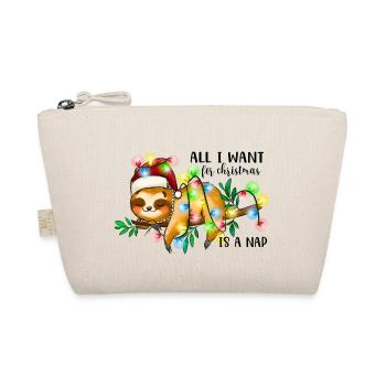 All i want for Christmas is a Nap - Organic Pouch - nature - Front