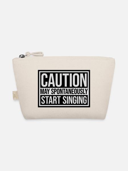 may spontaneously start singing - Bio-Täschchen - Natur - Vorne