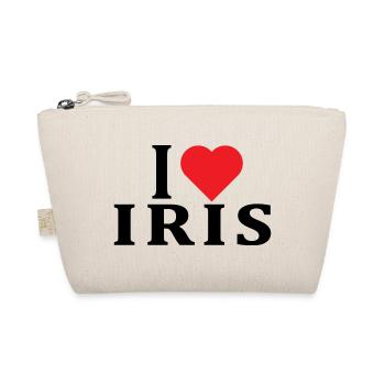 T-Shirt I love Iris T-Shirt Geschenkidee - Bio-Täschchen - Natur - Vorne