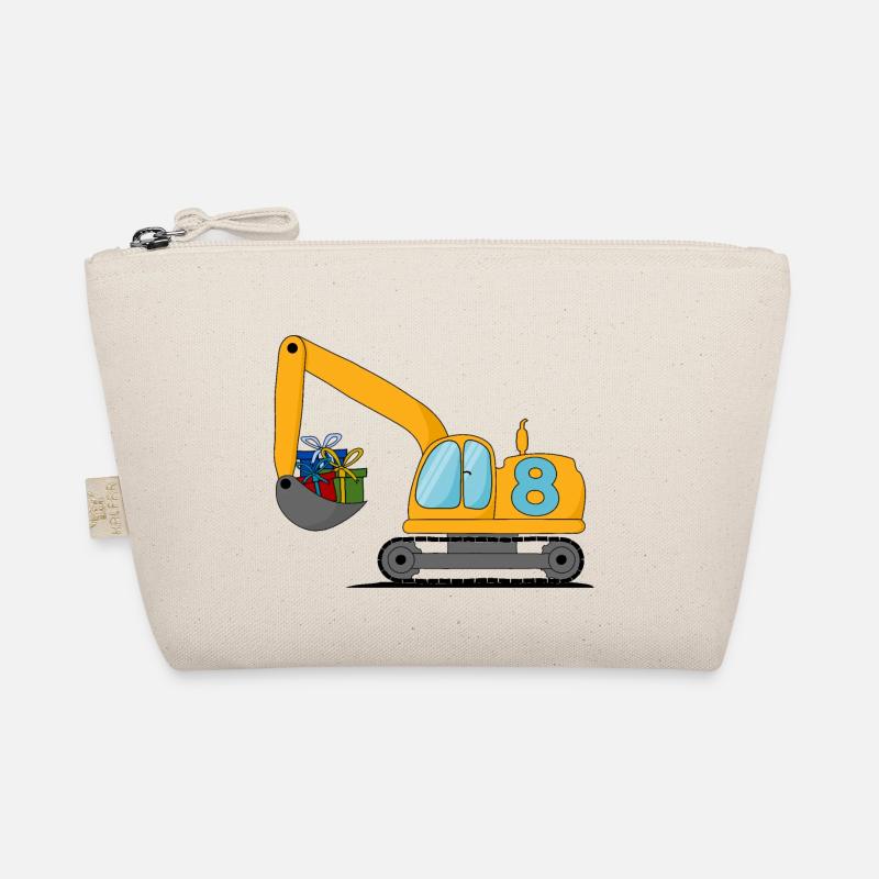 Bagger Kinder 8. Geburtstag Bio-Täschchen