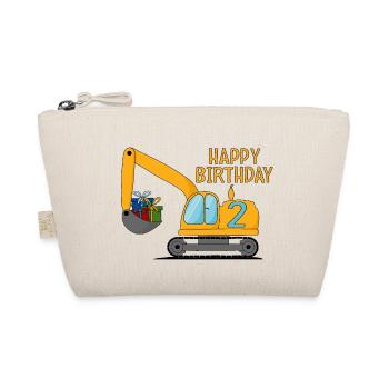 Bagger Kinder Happy Birthday 2 - Bio-Täschchen - Natur - Vorne