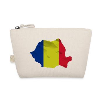 Drapeau de la Roumanie en forme de pays - Trousse biologique - nature - Devant