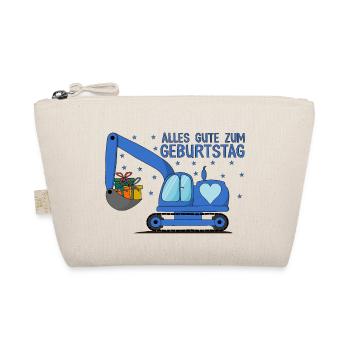 Bagger Kinder Alles Gute zum Geburtstag Herz - Bio-Täschchen - Natur - Vorne