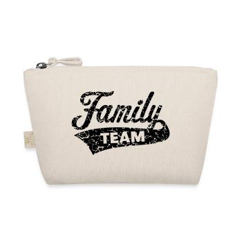 Family Team (Familie / Vintage / Black) - Bio-Täschchen - Natur - Vorne