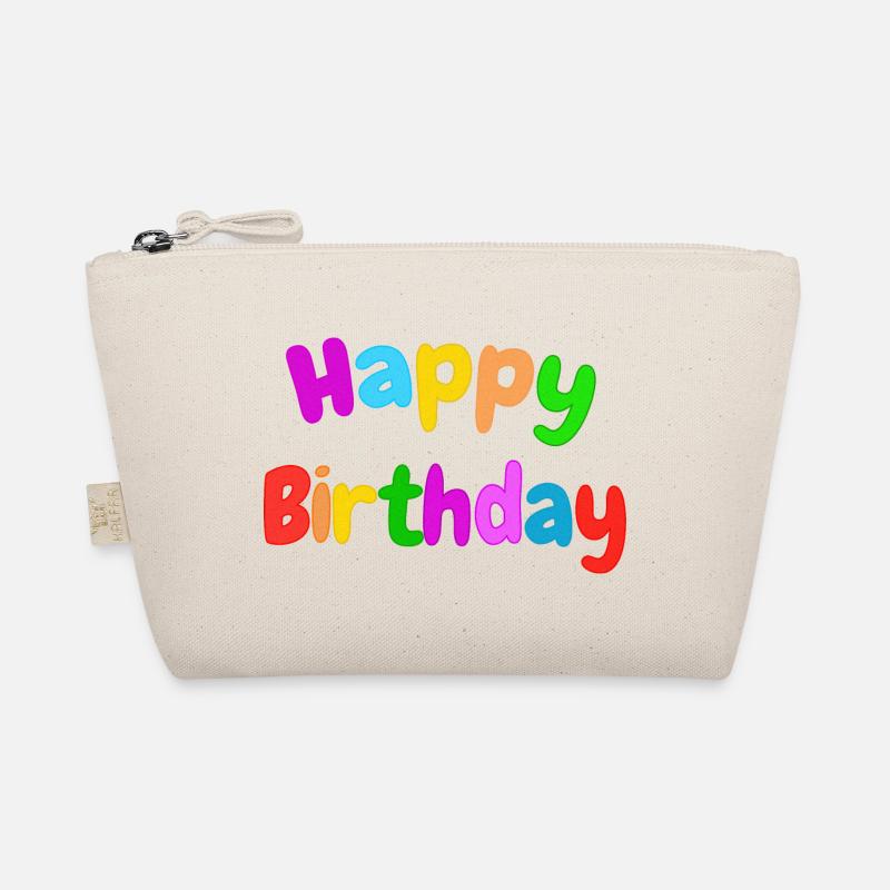 Happy Birthday - Bio-Täschchen - Natur