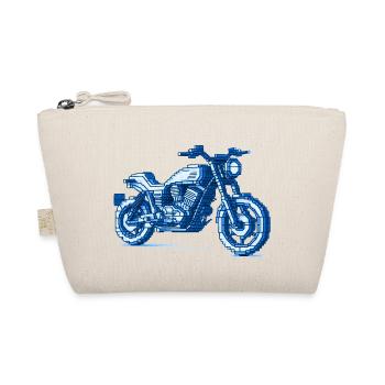 8 Bit Naked Bike Motorrad für Biker und Bikerinnen - Bio-Täschchen - Natur - Vorne