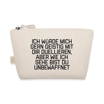 T-Shirt "geistig duellieren" - Bio-Täschchen - Natur - Vorne