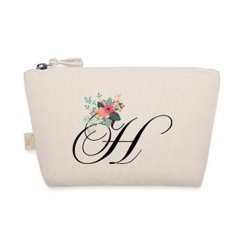 Letter h flowery - Organic Pouch - nature - Front