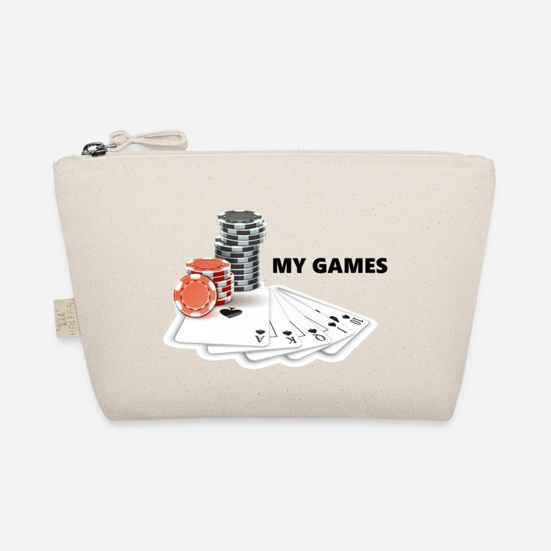 Boardgame Chess Backgammon Game Night Organic Pouch
