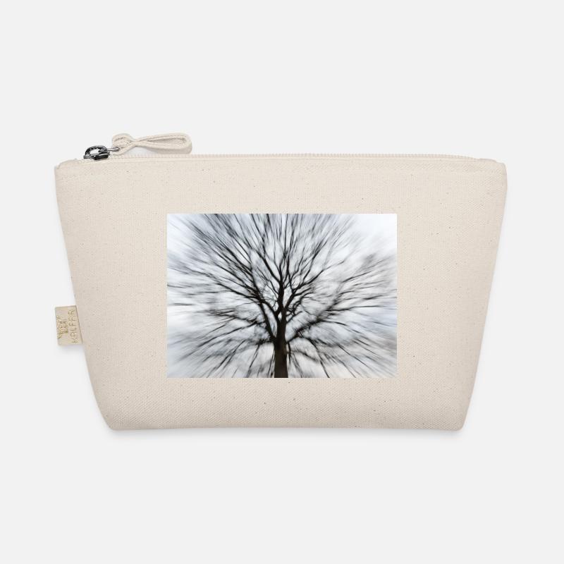 Silhouette eines kahlen Baumes mit runder Baumkrone Bio-Täschchen