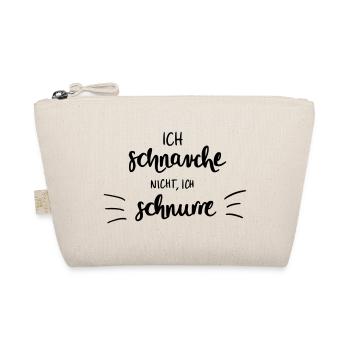Ich schnarche nicht - Ich schnurre - Bio-Täschchen - Natur - Vorne