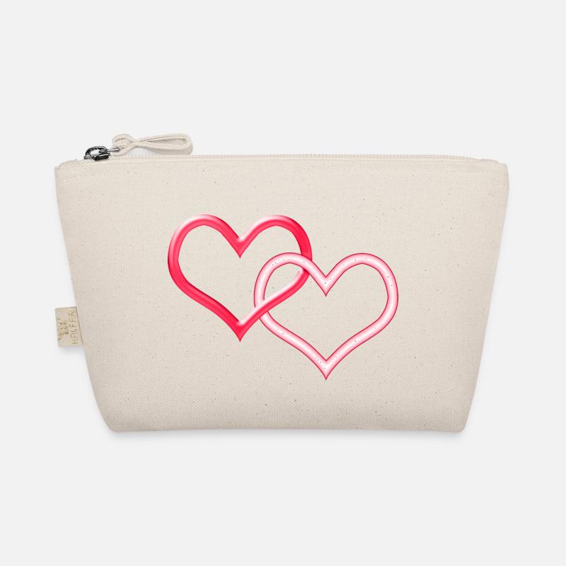 Two Connected Hearts Organic Pouch