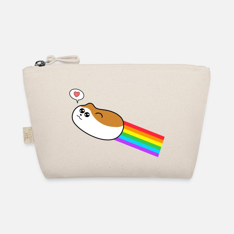 Hamster mit Regenbogen - Bio-Täschchen - Natur