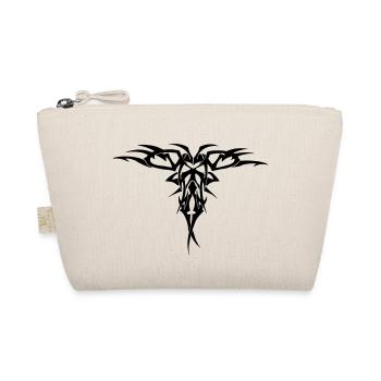 OWL Tattoo Art Tribal Style - Organic Pouch - nature - Front