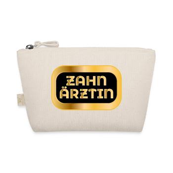 Geschenke für Zahnärztin - ZAHNMEDIZINERIN - Bio-Täschchen - Natur - Vorne