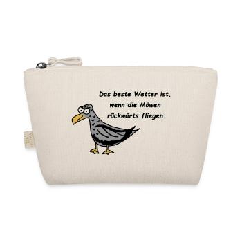 Möwe - Das beste Wetter ist, wenn die Möwen ... - Bio-Täschchen - Natur - Vorne