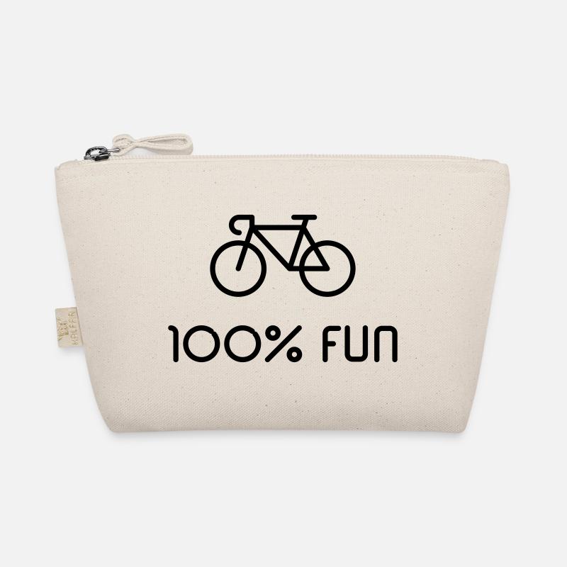 Rennrad – 100% Fun (Fahrrad / Black) Bio-Täschchen