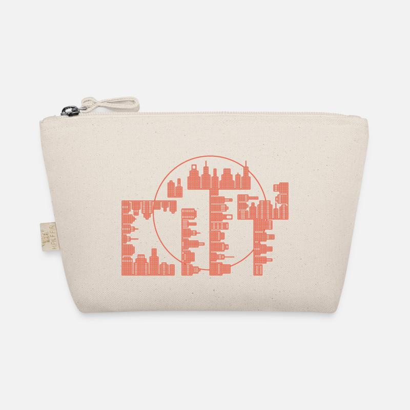 Skyline, Stadt - Rote Version Bio-Täschchen