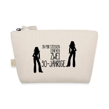 Lustiges Ich hab zwei 30-Jährige in mir - Geschenk - Bio-Täschchen - Natur - Vorne