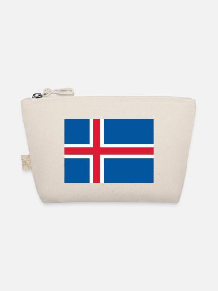 Iceland flag / Drapeau Islande - Trousse biologique - nature - Devant