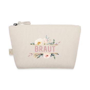 Team Braut! Blumen, bunt, personalisierbar - Bio-Täschchen - Natur - Vorne