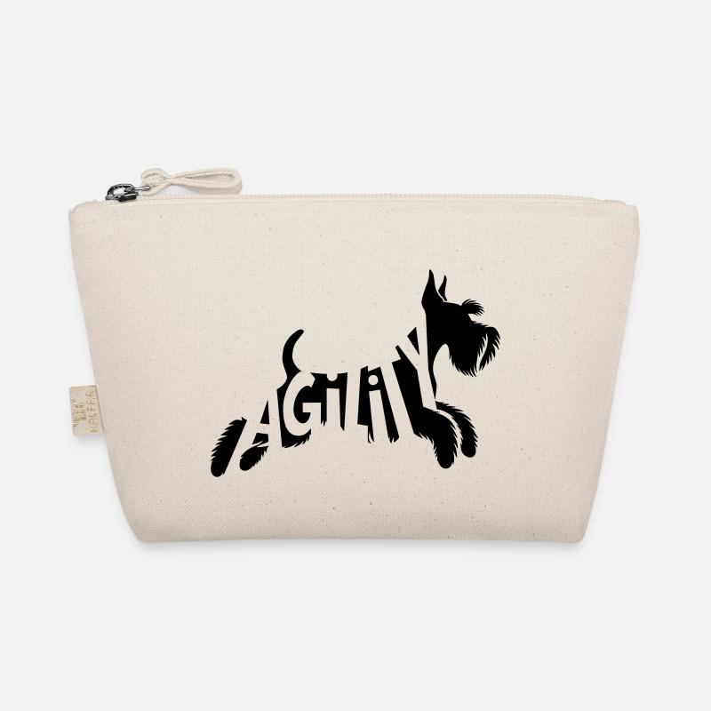 Agility Schnauzer SVG Vector Color Selectable Organic Pouch